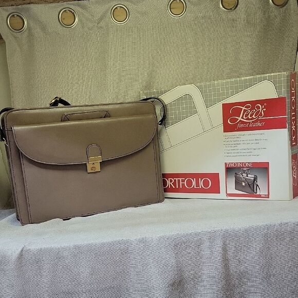 Leed's Finest Leather Two In One Portfolio Business Case NIB - Picture 1 of 10